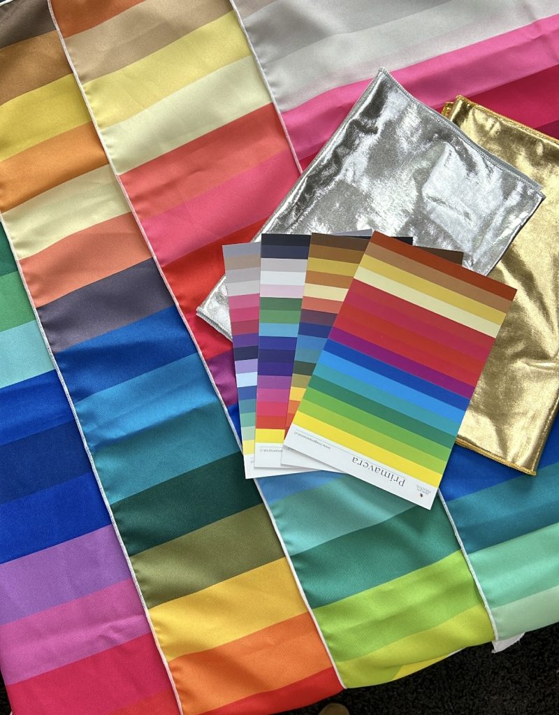 Set de colorimetría para asesores de imagen. Telas de colorimetría